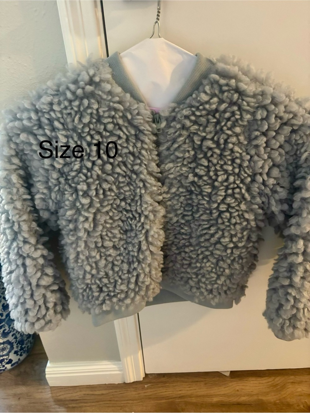 Pink Chicken Kids Plush Sherpa Jacket - Light Blue
